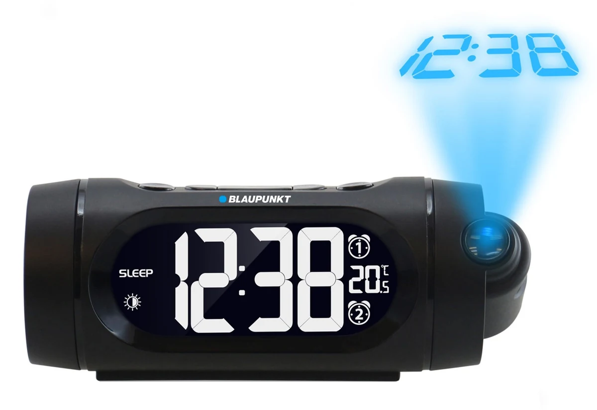 Radiobudzik Blaupunkt CRP9BK - Czarny, Projekcja Czasu