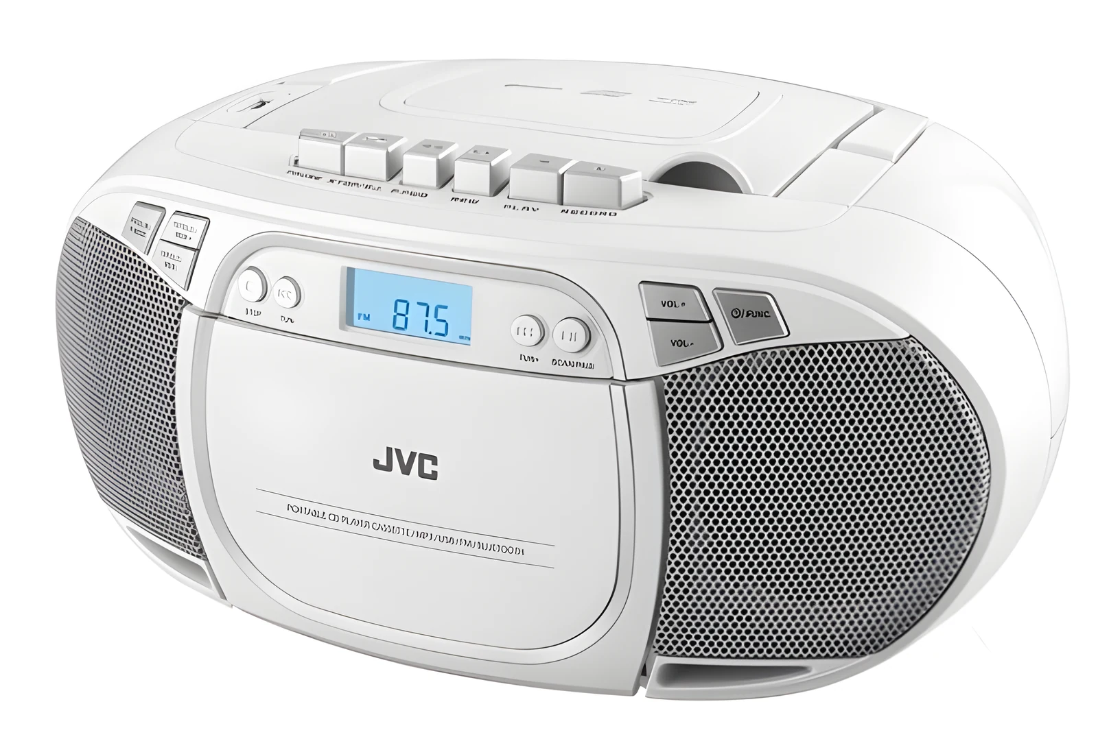 Biały radioodtwarzacz JVC RC-E451W Boombox — zdjęcie 1 z 8