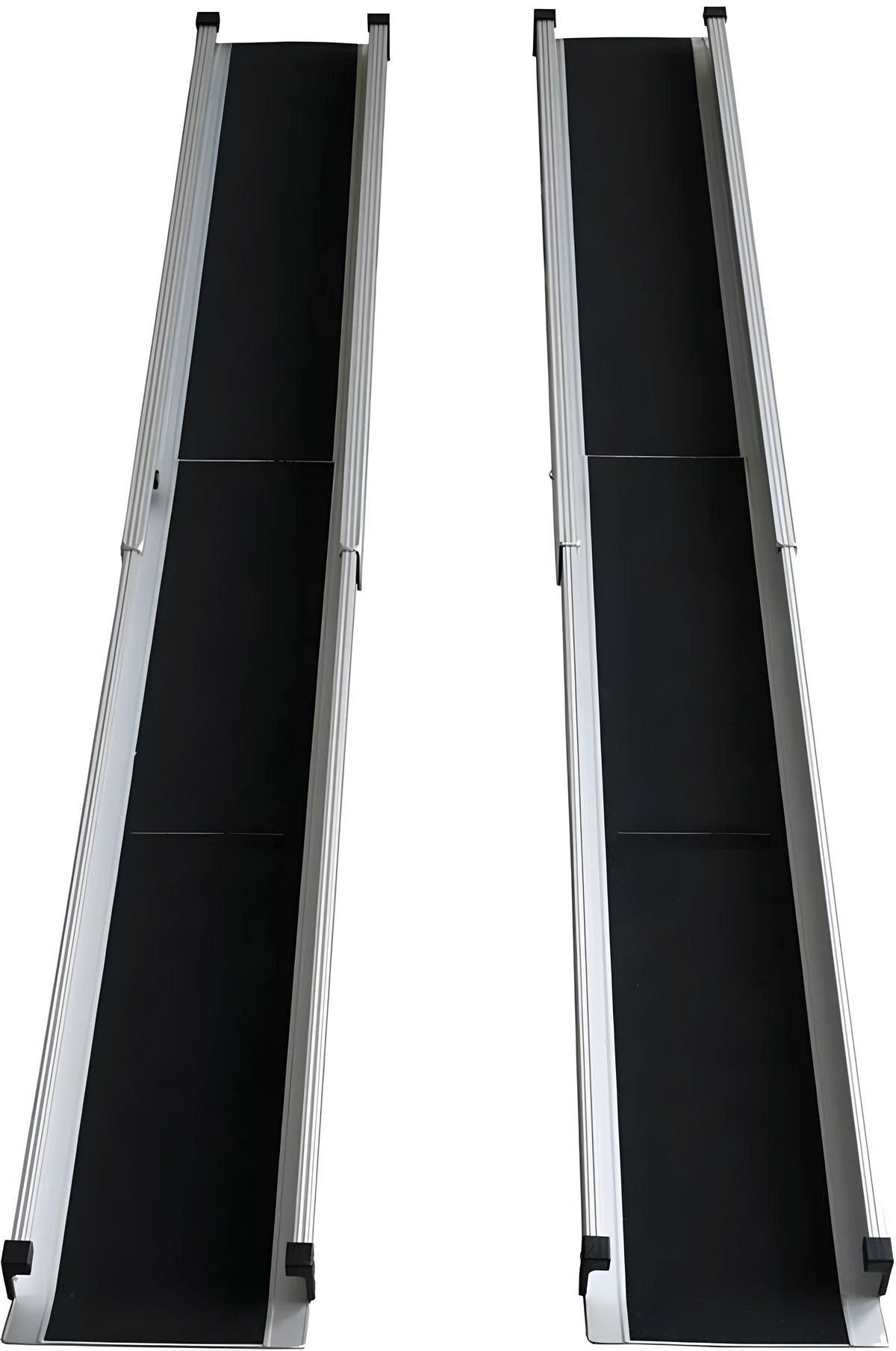 Rampa teleskopowa mobilna czarna z aluminium