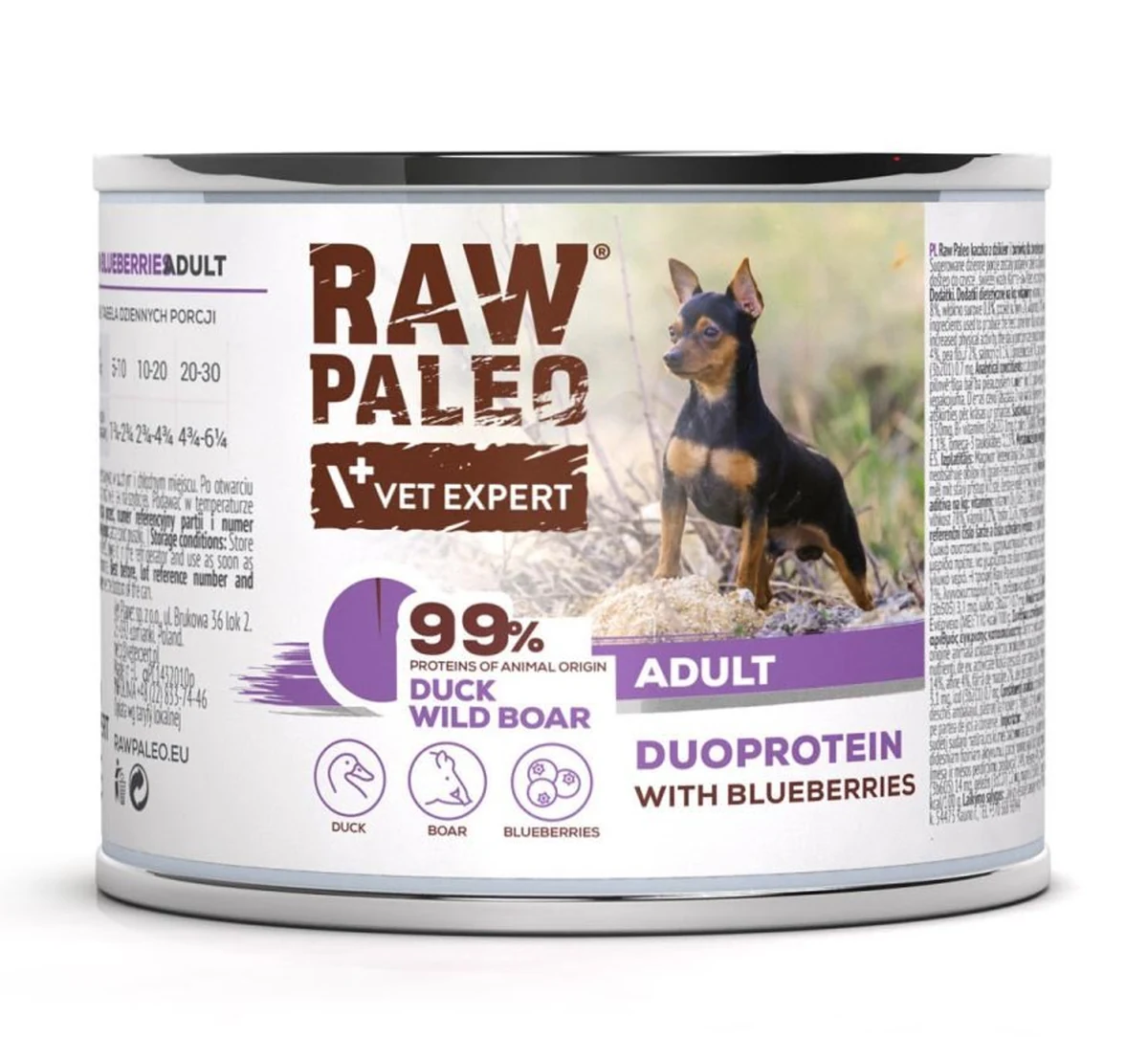 Raw Paleo Kura&Dzik Dla Psów 200g