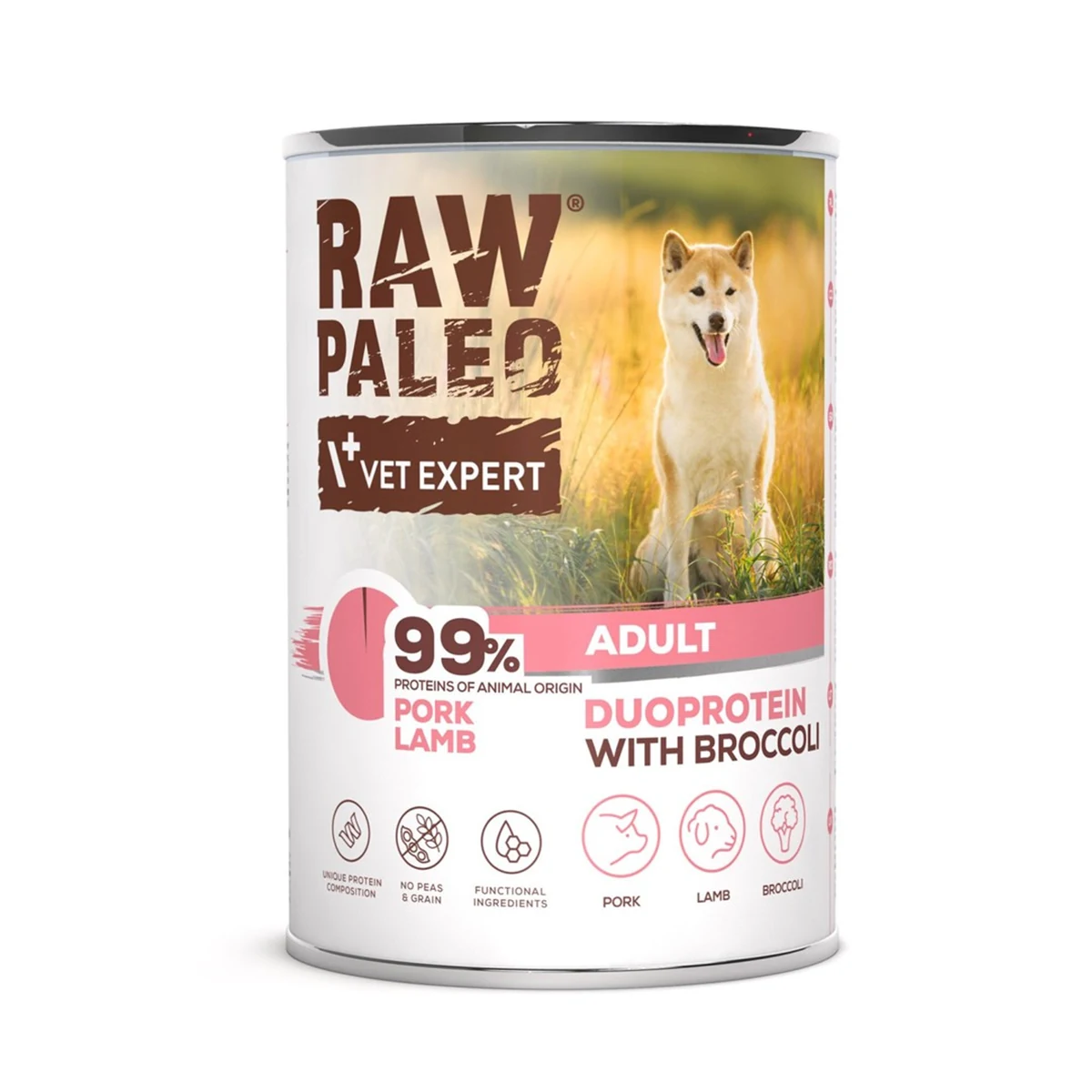 Raw Paleo Pork&Lamb Adult Can 400g - Karma Mokra