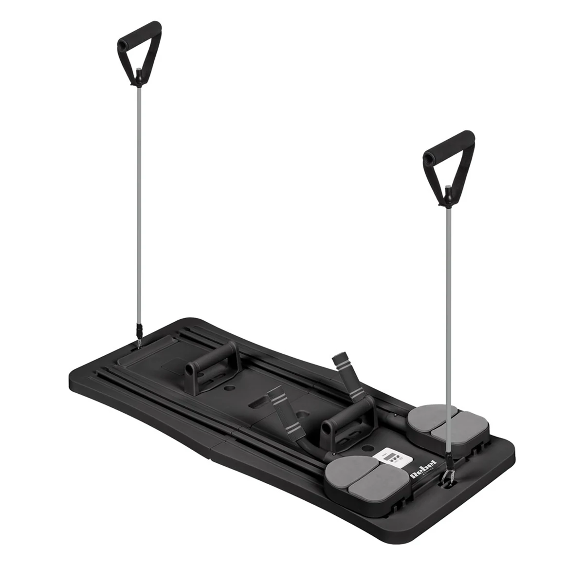 REBEL ACTIVE DOMOWY ZESTAW DO PILATES, WIELOFUNKCYJNY PRZYRZĄD DO ĆWICZEŃ FITNESS 9 W 1, KOLOR CZARNY RBA-3069-BK