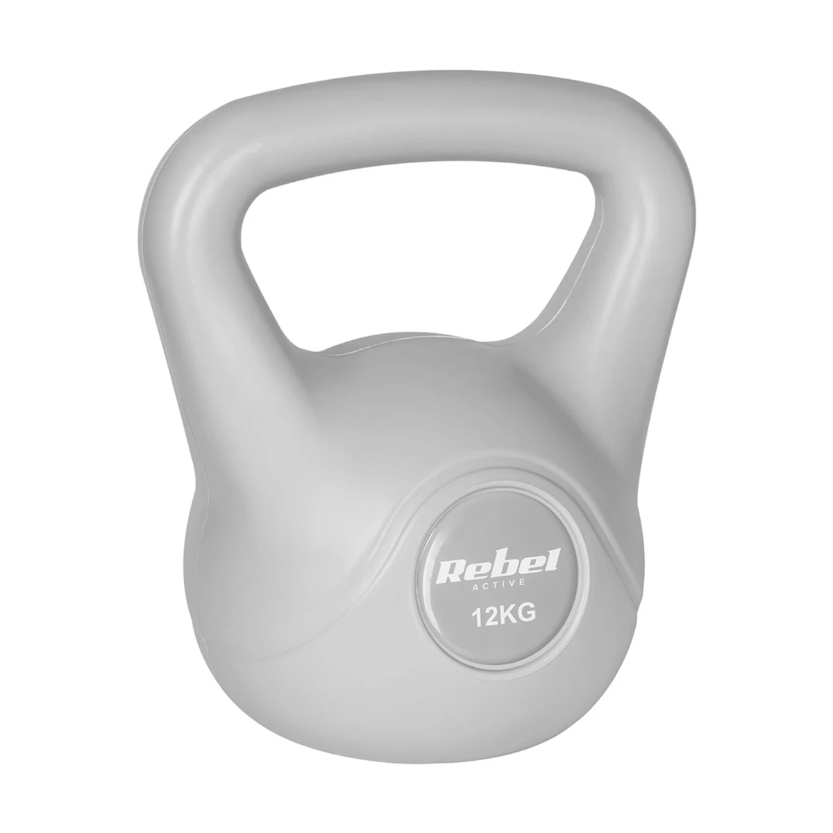 Kettlebell Rebel Active 12 kg, bitumiczny, szary