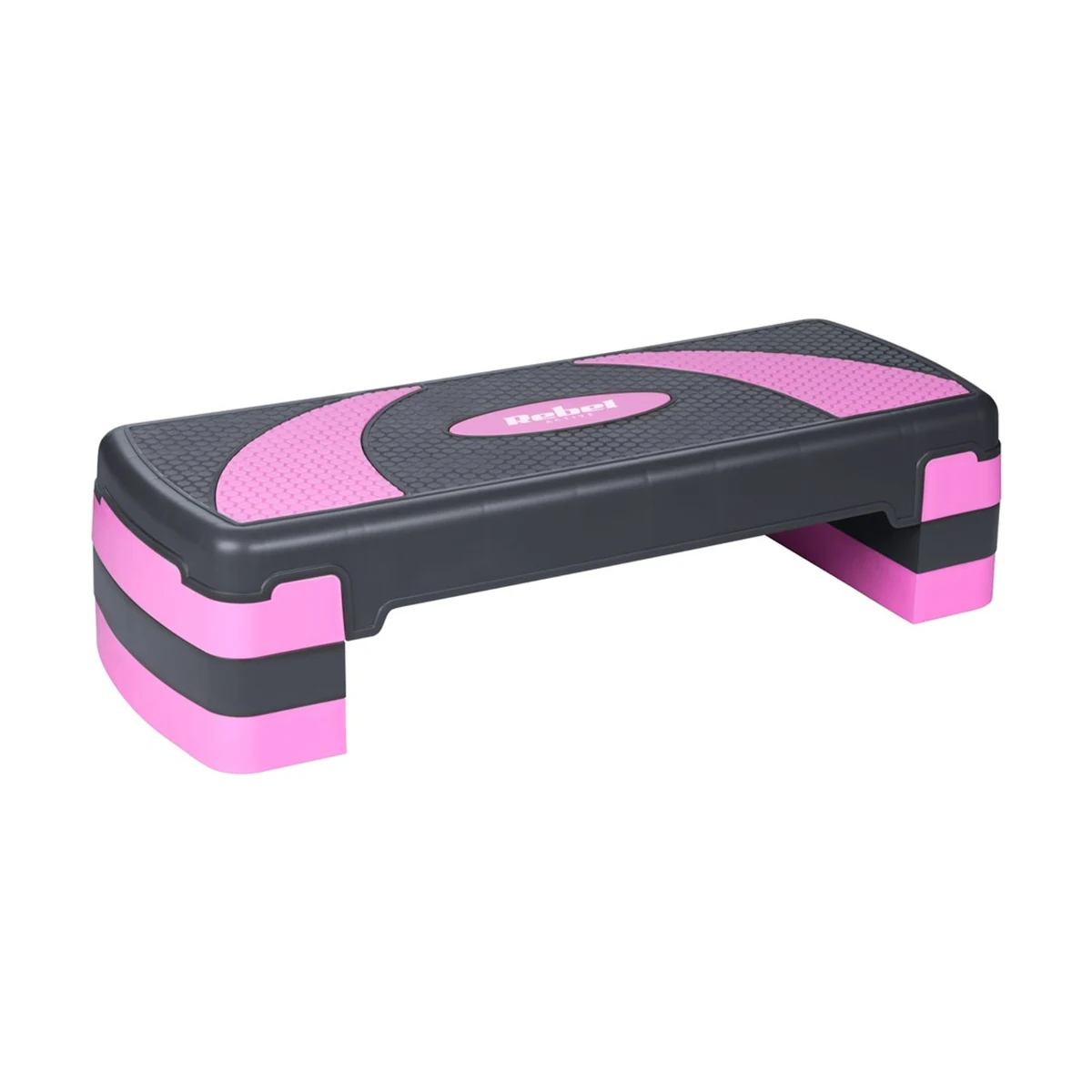 Step do ćwiczeń Rebel Active, 3-stopniowy, szaro-fioletowy, 78 cm