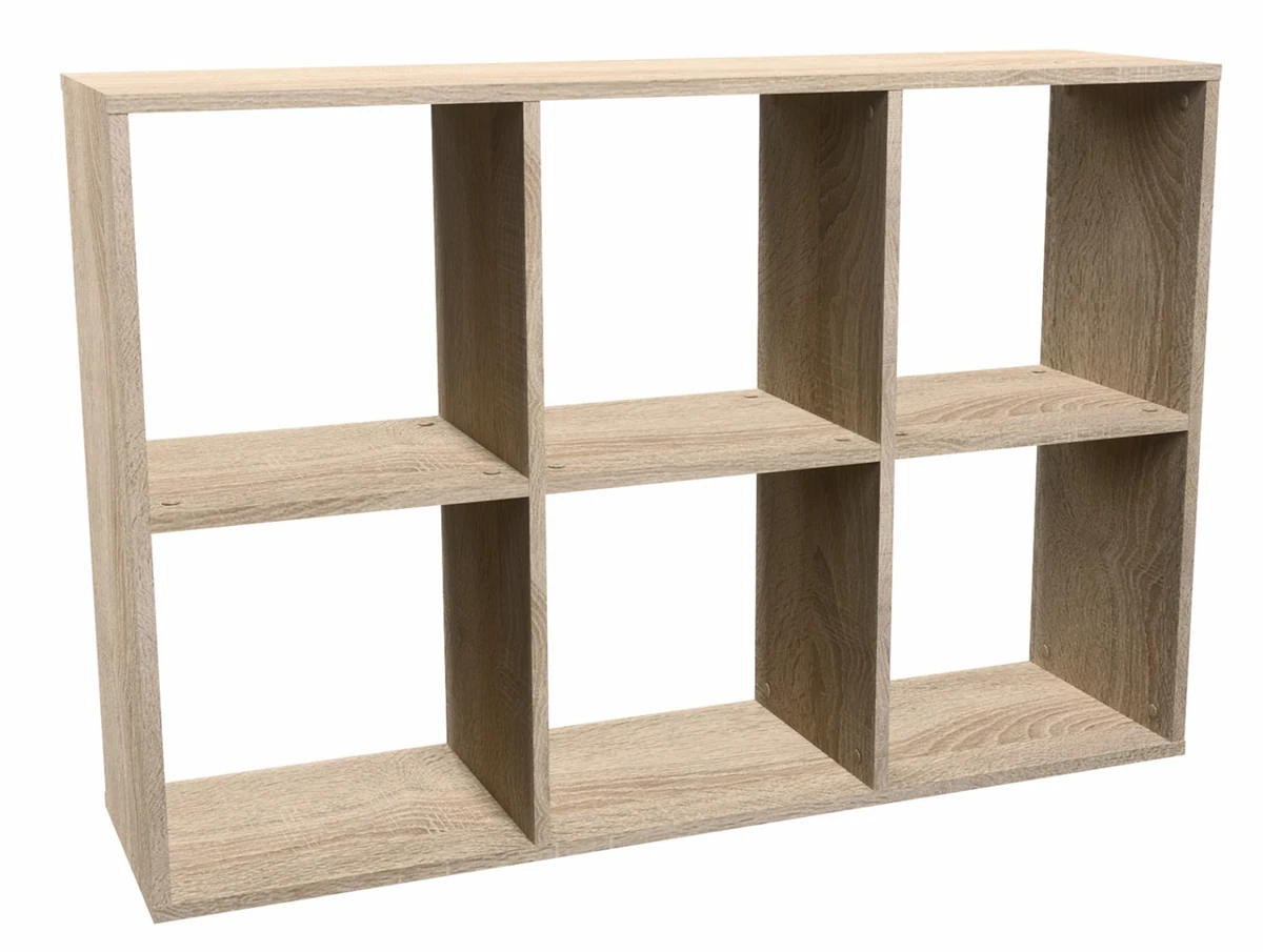 REGAŁ MALAX 2X3 SONOMA - 6 Półek, ABS