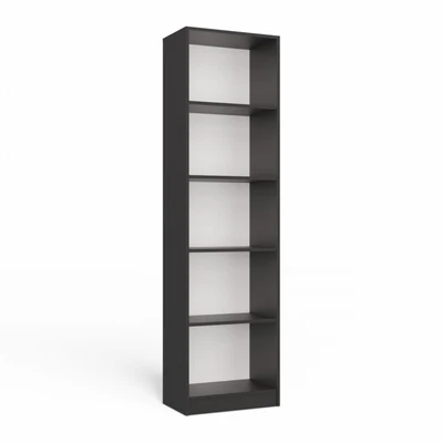 Regał Drewniany na Książki 50 cm, Antracyt