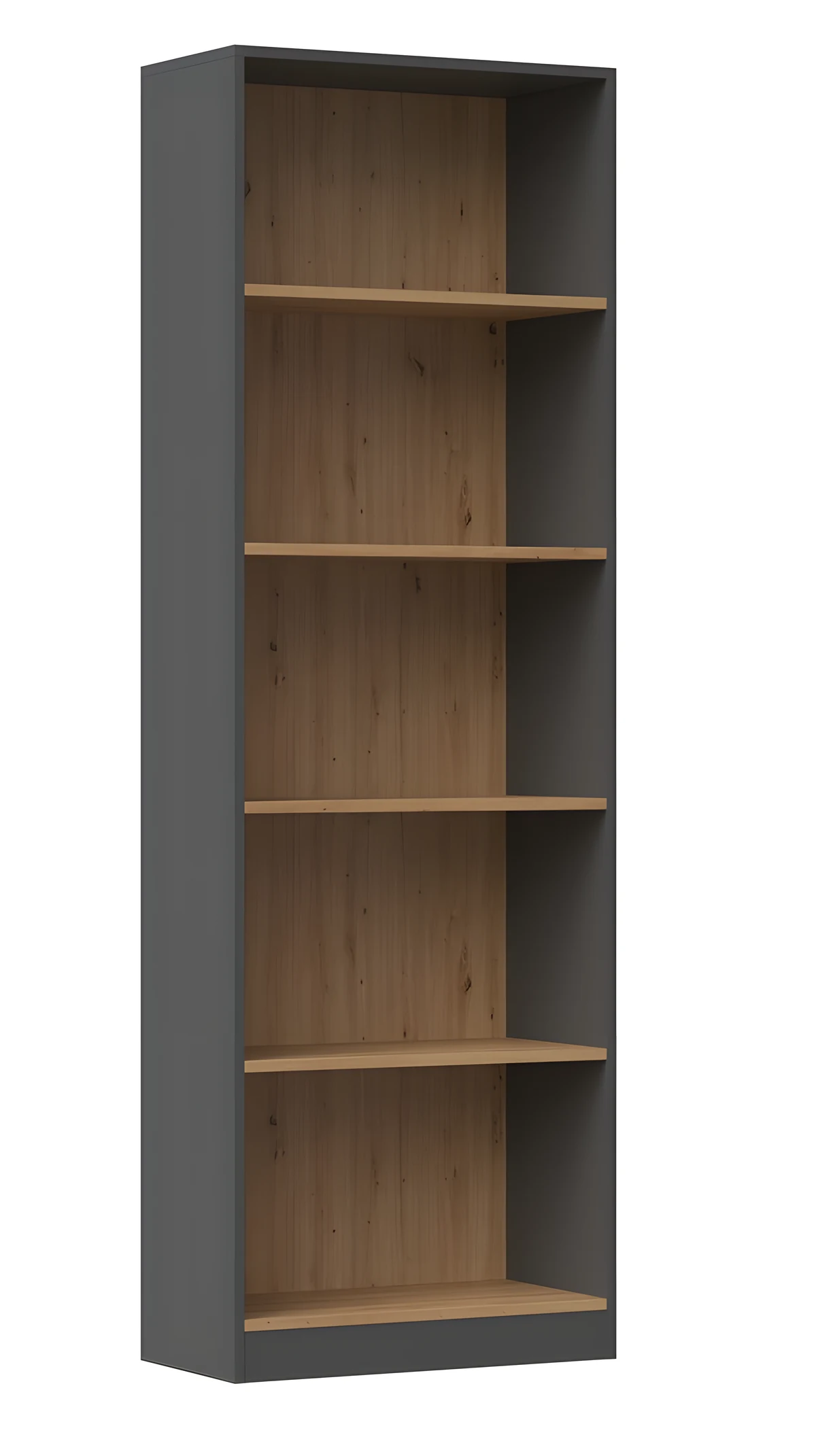 Regał drewniany R60 60x30x182 cm antracyt/artisan