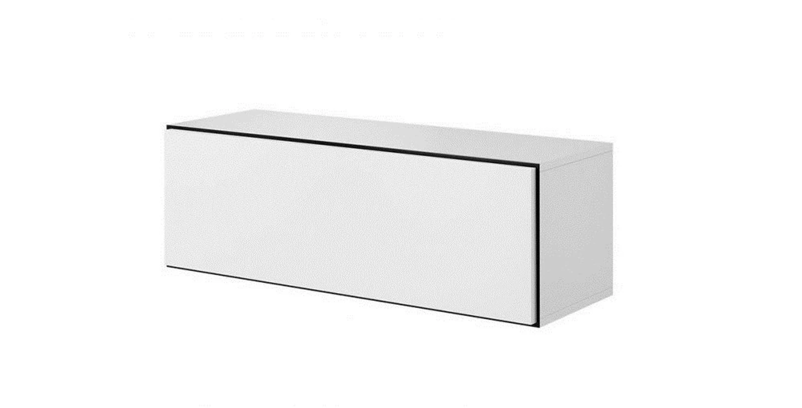 Regał drewniany ROCO RO1 112x37x39 cm, biały/czarny/biały — zdjęcie 1 z 3