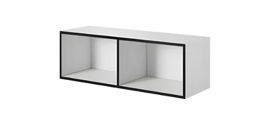 Regał drewniany ROCO RO2 112x37x37 cm, biały/czarny