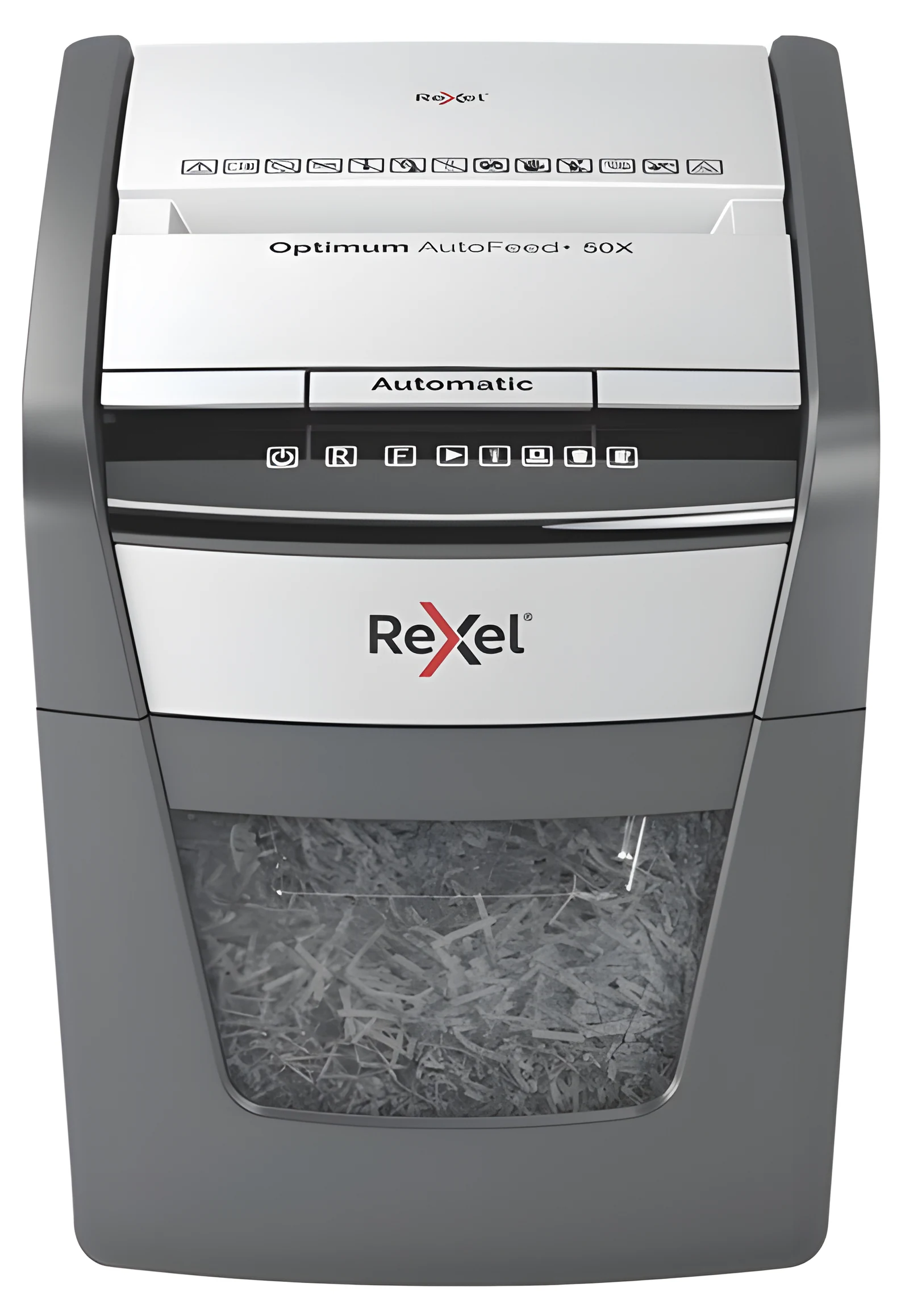 Rexel Niszczarka Optimum AutoFeed+ 50X, 20 l Kosz — zdjęcie 1 z 5