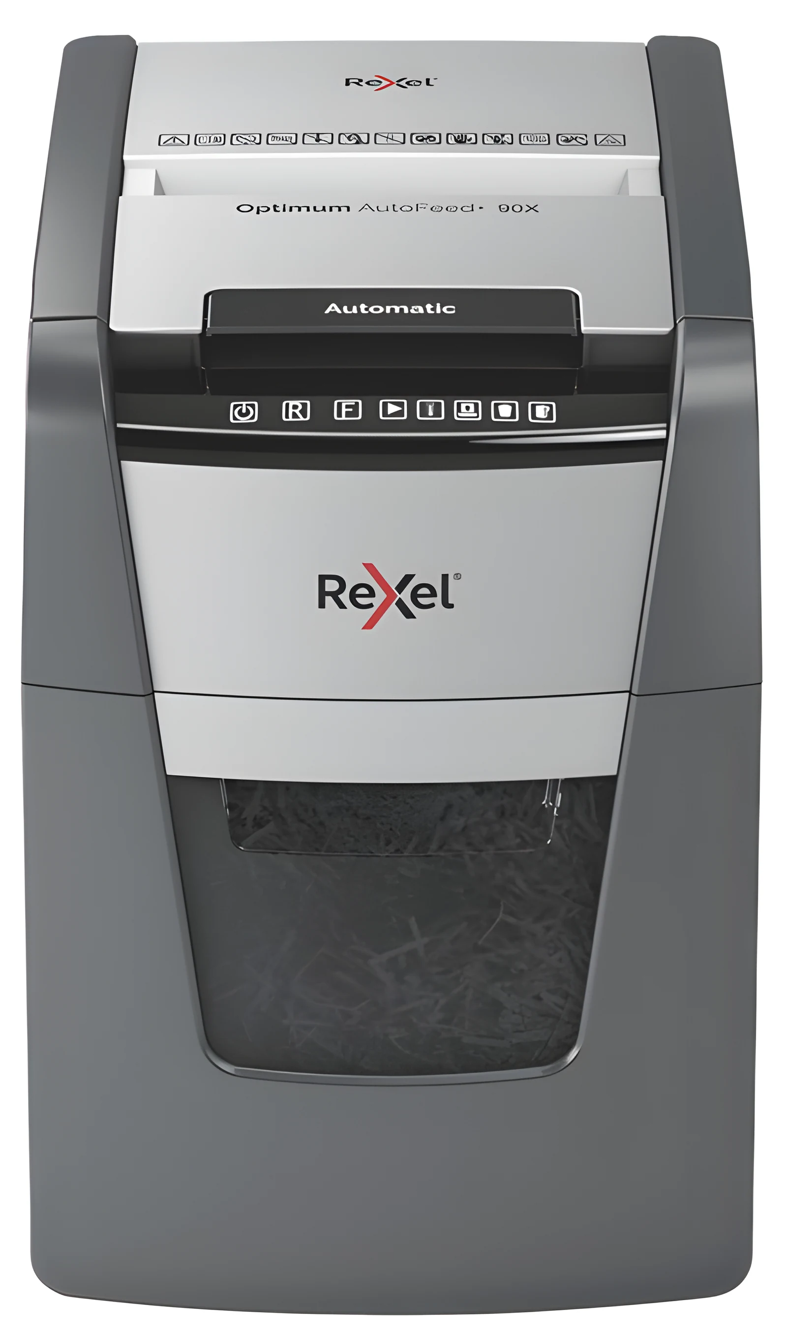 Rexel Niszczarka Optimum AutoFeed+ 90X, 90 Kartek — zdjęcie 1 z 5