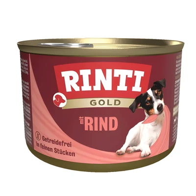 Rinti Gold Wołowina - Karma mokra dla psa, puszka 185g