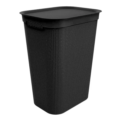 Kosz na bieliznę ROTHO BRISEN 50L, czarny