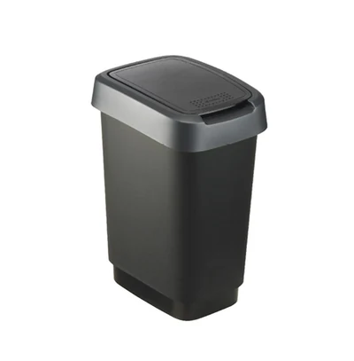Kosz na śmieci Rotho TWIST 25L, srebrny, obrotowy