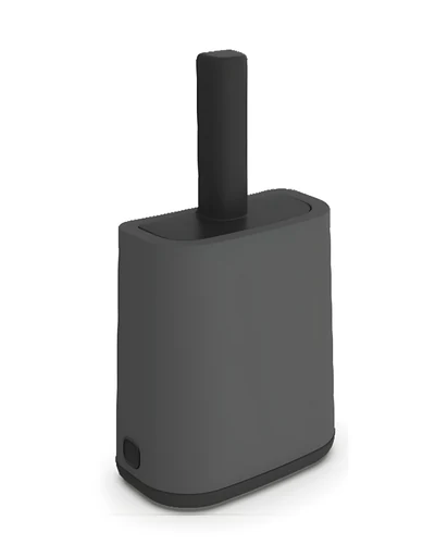 Łopatka do kuwety Rotho z podstawką i workami, antracytowa, 16x8 cm