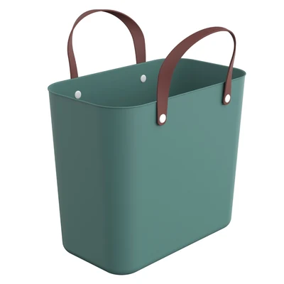 Miska wielofunkcyjna Rotho Albula Style 25L, zielona, wzór Mistletoe