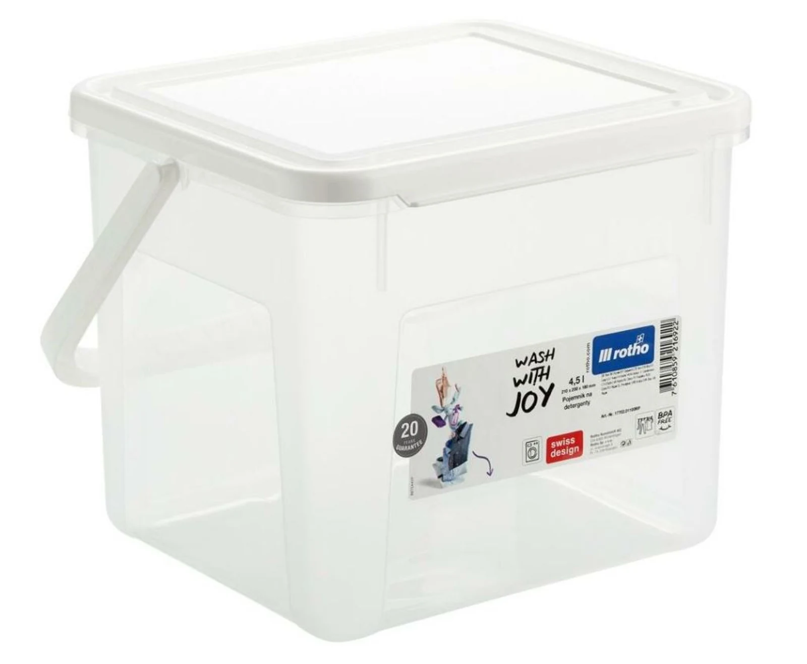 ROTHO Pojemnik na detergenty 3kg 4.5L biały — zdjęcie 1 z 4