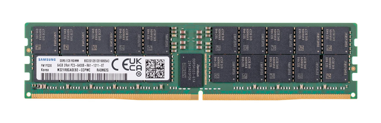 Pamięć serwerowa Samsung DDR5 RDIMM 6400MHz z korekcją błędów ECC