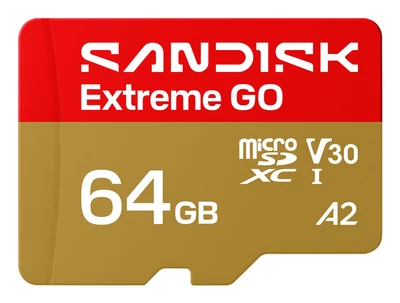 Karta pamięci microSD SanDisk Extreme Go 64GB UHS-I (170 MB/s odczyt / 80 MB/s zapis)