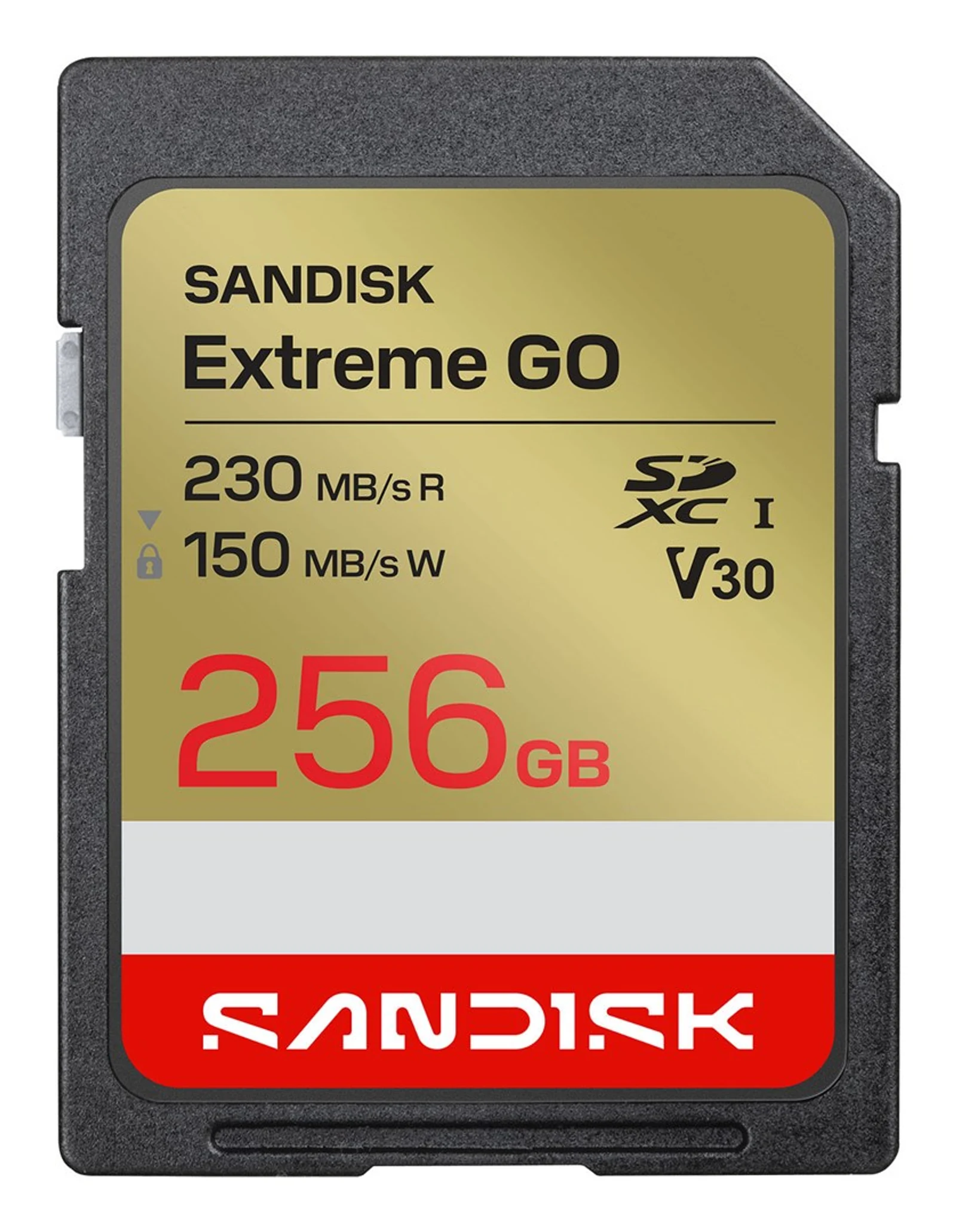 Sandisk Extreme Go SD UHS-I 256GB SD 230MB/s(R) / 150MB/s(W) — zdjęcie 1 z 2