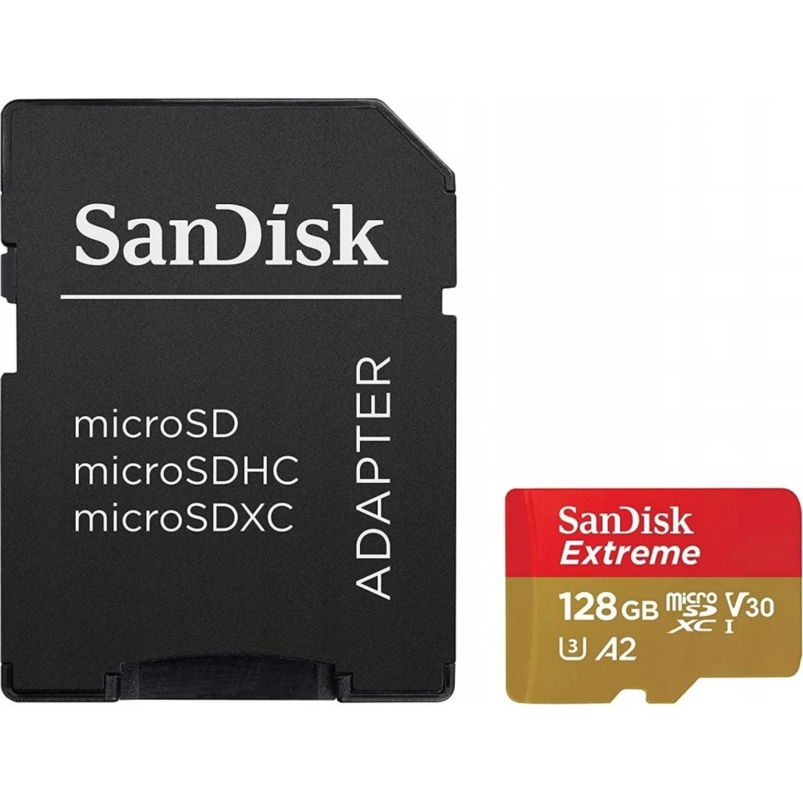 Karta microSDXC SanDisk Extreme 128 GB, 190/90 MB/s — zdjęcie 1 z 2