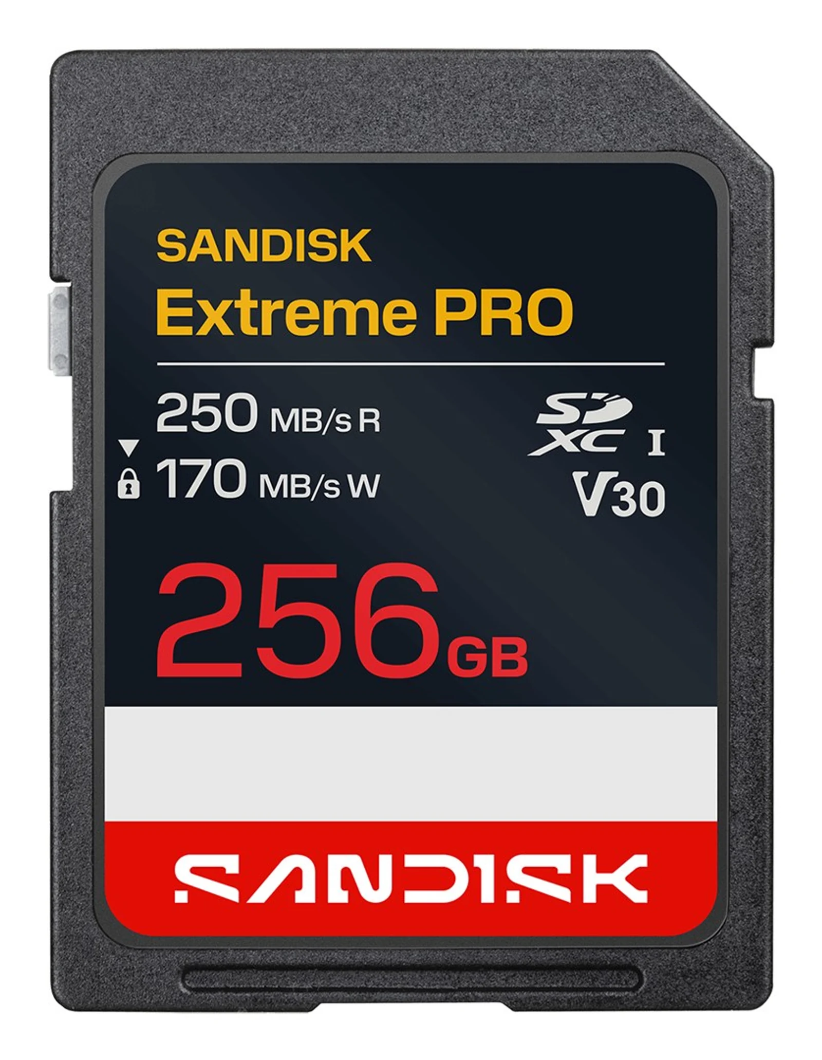Karta pamięci SD SanDisk Extreme Pro 256GB UHS-I, odczyt 250 MB/s, zapis 170 MB/s