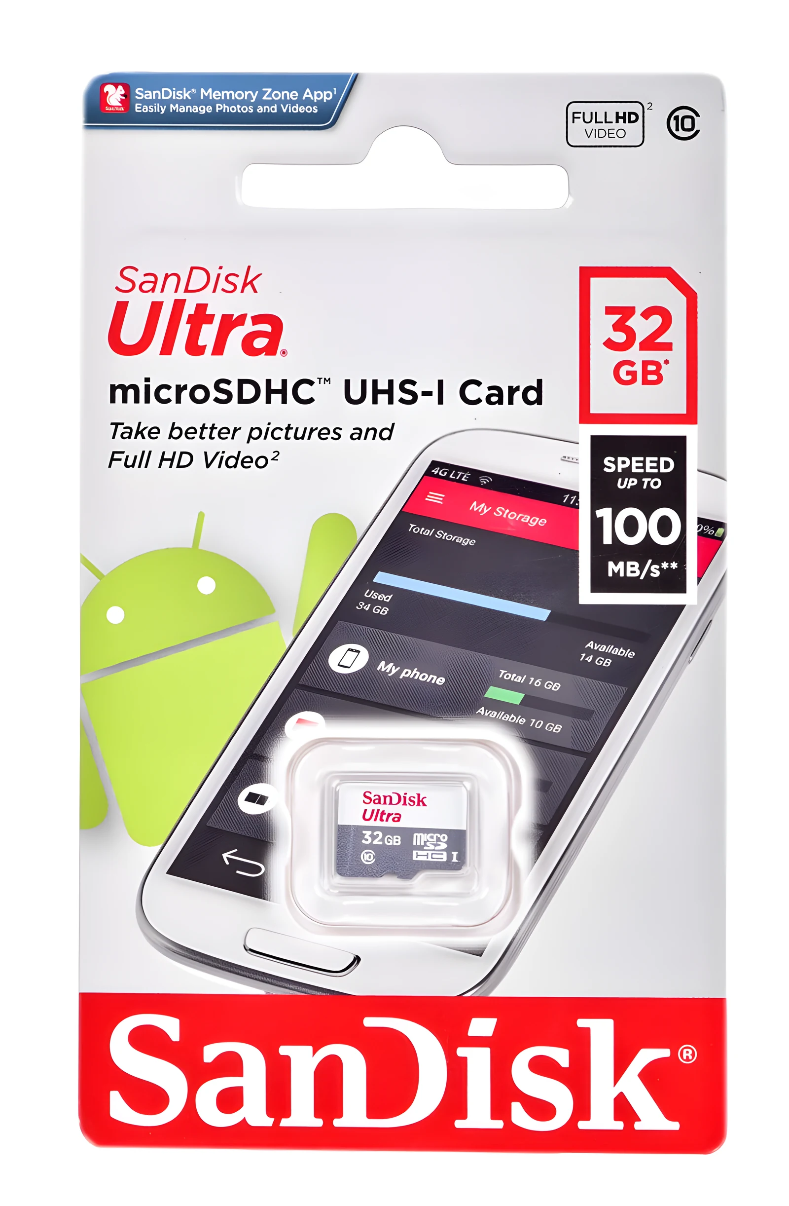 Karta microSDHC SanDisk Ultra 32GB 100MB/s