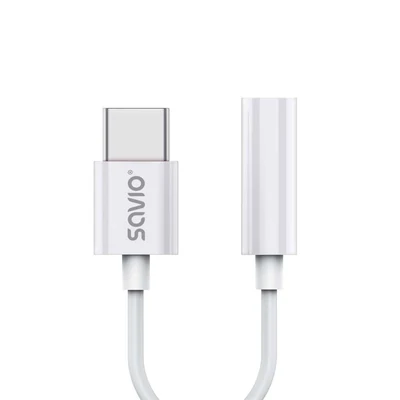 Adapter Savio USB-C - Mini Jack 3,5 mm AK-51
