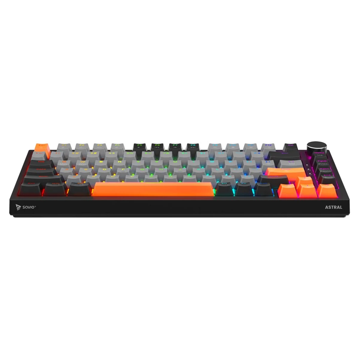 Klawiatura mechaniczna Savio Astral Black Outemu White Jade RGB