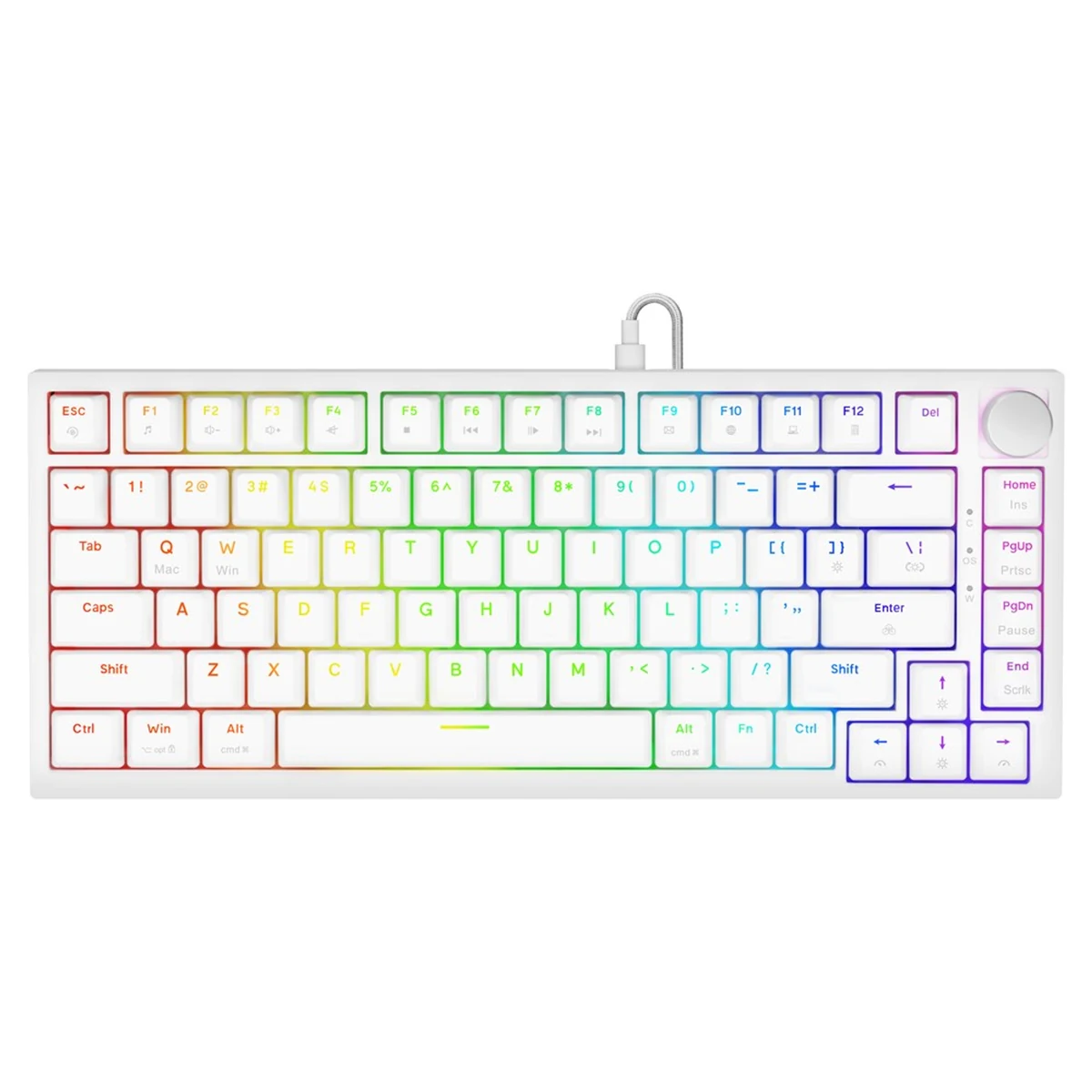 SAVIO KLAWIATURA ASTRAL WHITE OUTEMU RGB