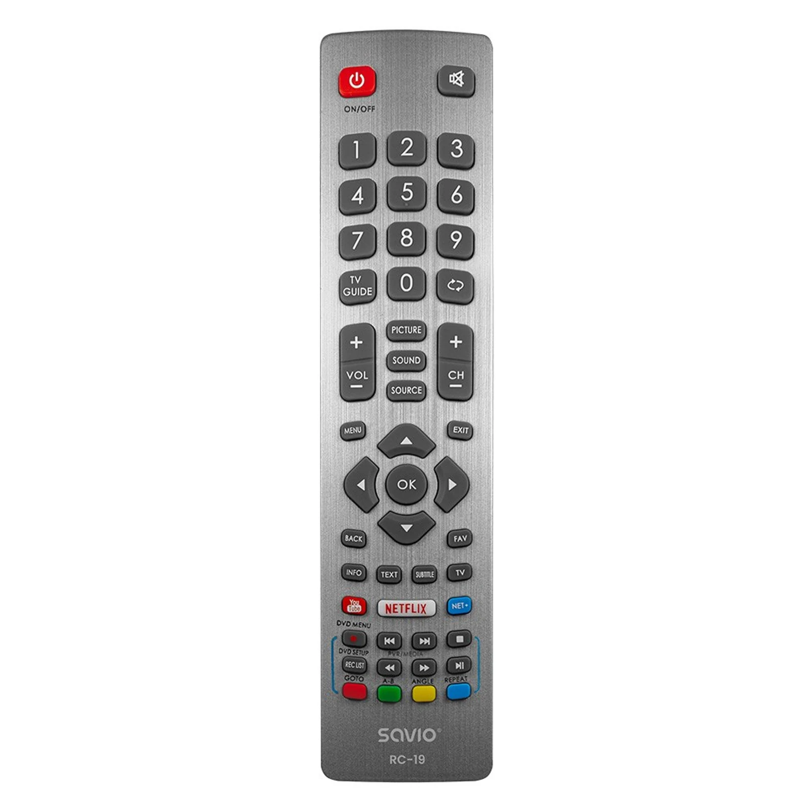 SAVIO PILOT UNIWERSALNY DO TV SHARP-SMART TV RC-19 — zdjęcie 1 z 3