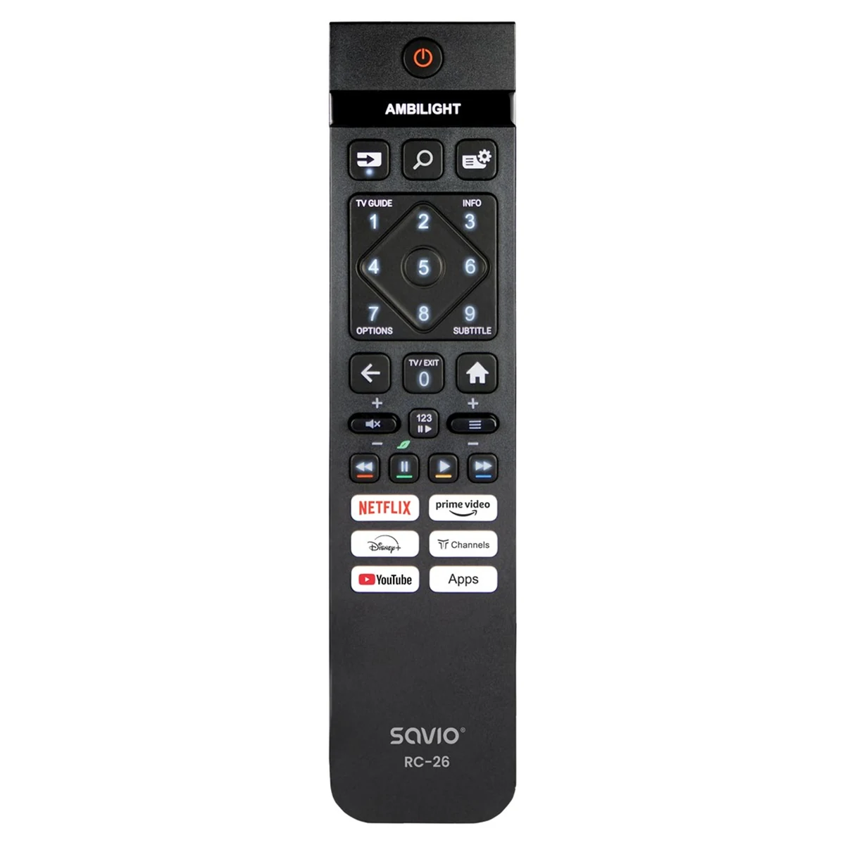 SAVIO PILOT UNIWERSALNY/ZAMIENNIK DO TV PHILIPS - SMART TV RC-26