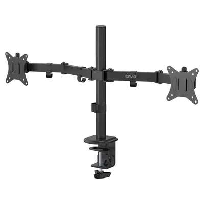 Uchwyt biurkowy na dwa monitory SAVIO, regulowany, 17" - 32