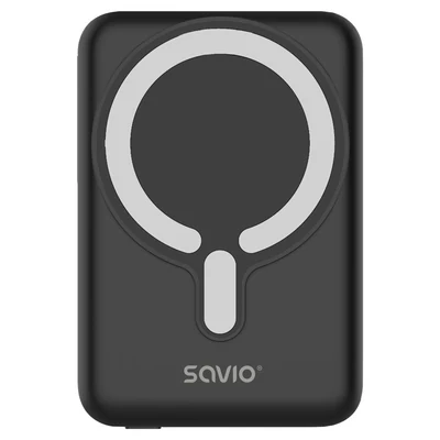 Powerbank SAVIO BA-12 10000 mAh Magnetyczny Czarny