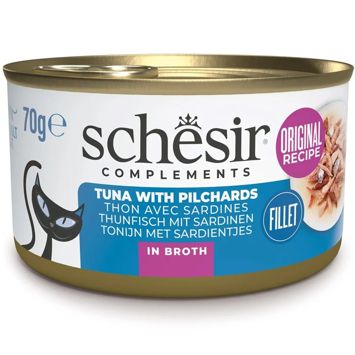 SCHESIR Adult w Rosole Tuńczyk z Sardelami 70g