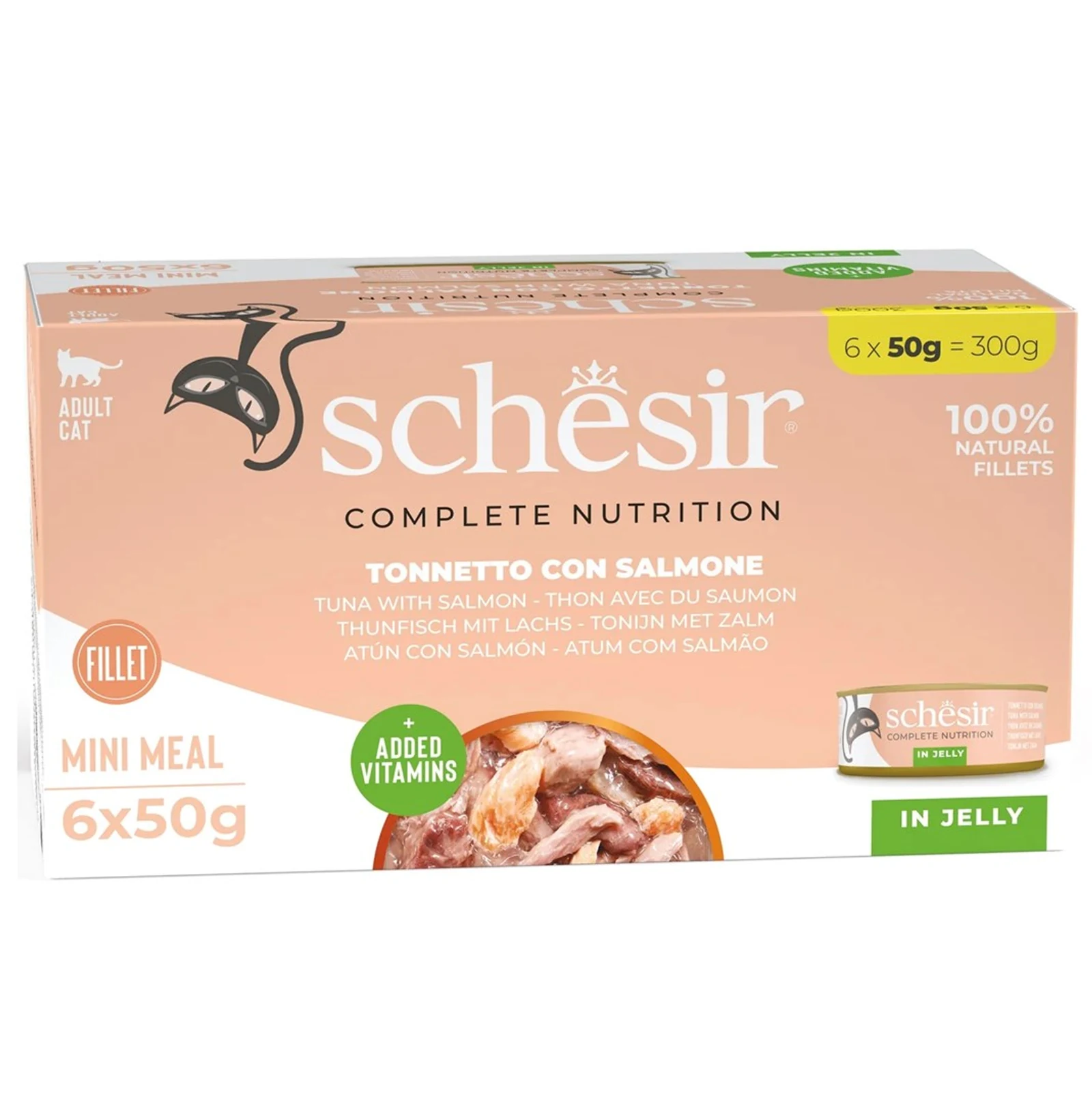 SCHESIR M-Pack Tuńczykiem z łososiem 6x50g — zdjęcie 1 z 2