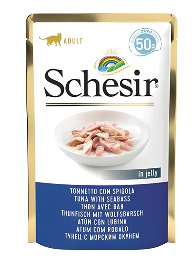 Karma mokra Schesir Single Dish Tuńczyk z Bass 50g