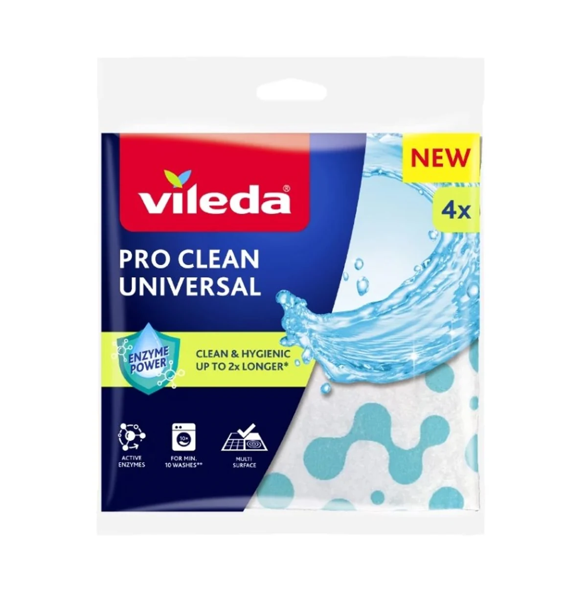 Ściereczki wielofunkcyjne Vileda Pro Clean (4 sztuki)