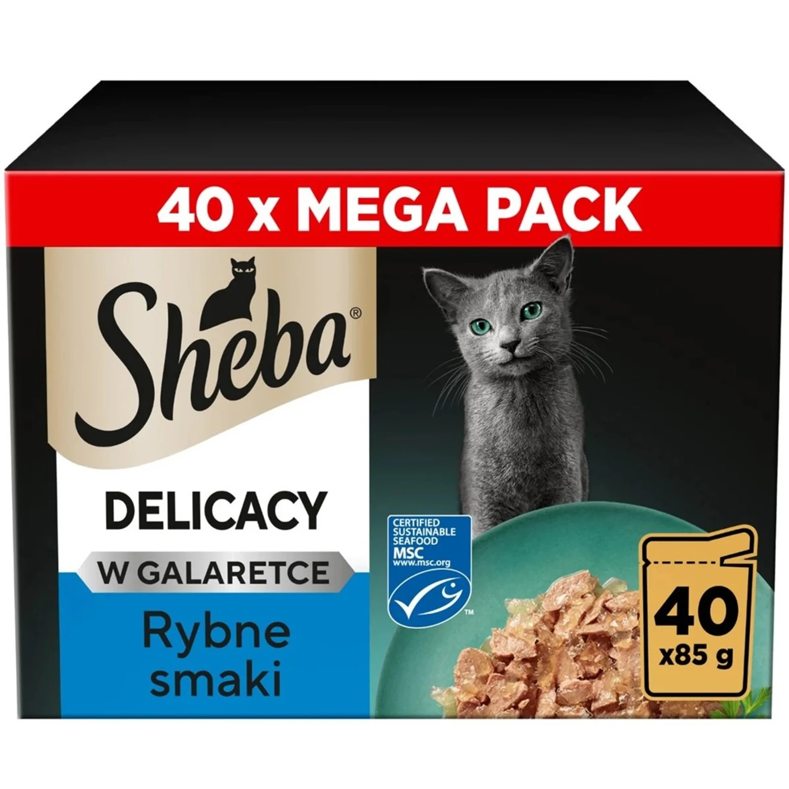 Sheba Delicacy Rybne Smaki w Galaretce 40x85g
