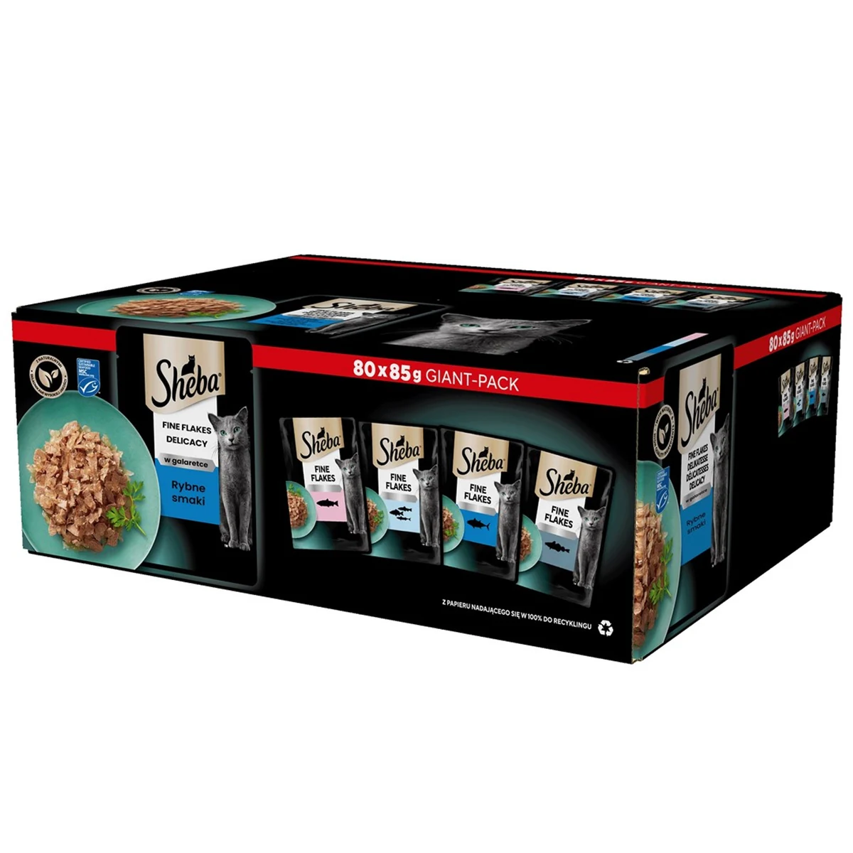 Sheba Delicacy - Karma mokra dla kota, rybne smaki w galaretce, 85g