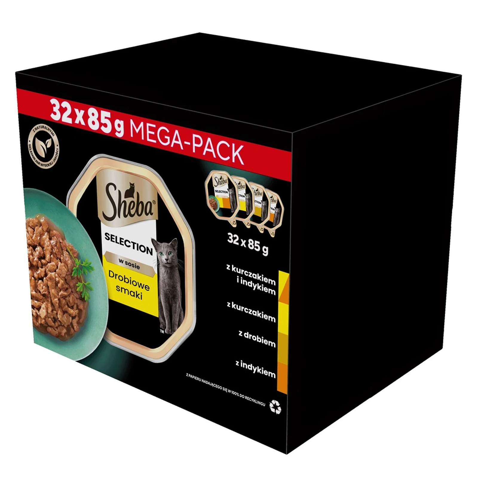 SHEBA Select Slices - Drób, Kurczak, Indyk - 32x85g — zdjęcie 1 z 8