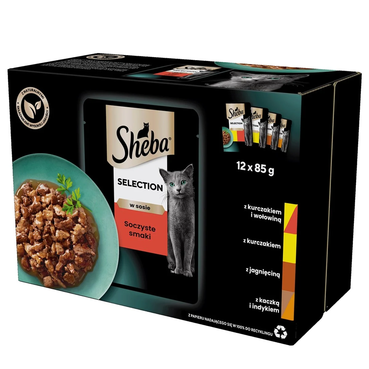 SHEBA Selection in Sauce Soczyste Smaki - Certyfikaty CE, Waltham