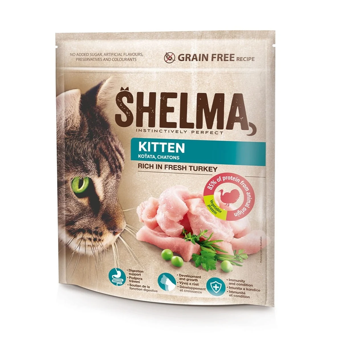 SHELMA junior karma sucha 750g - bezzbożowa, bez soi