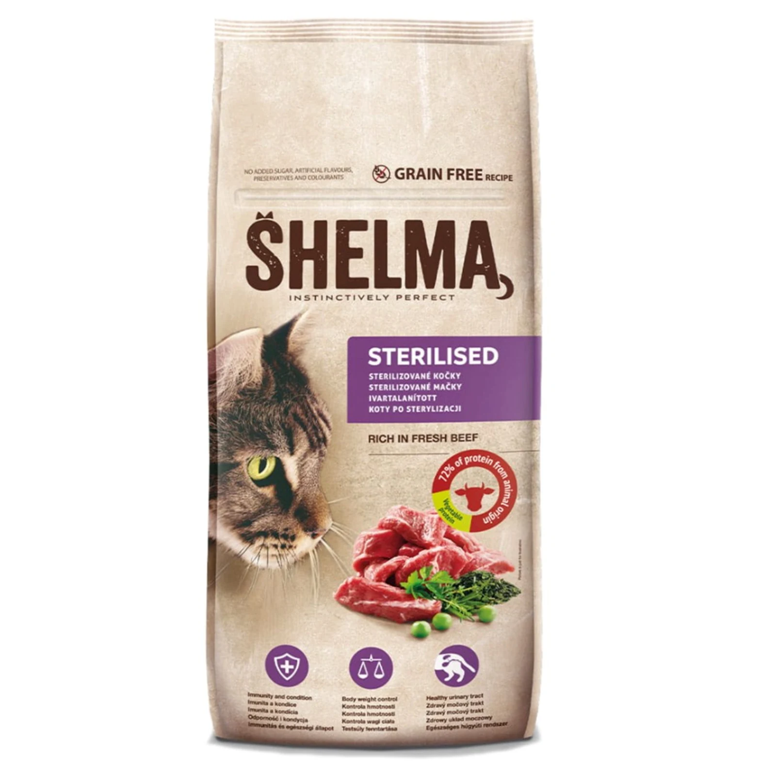 SHELMA Karma Sucha 8kg Wołowina dla Kotów Sterylizowanych — zdjęcie 1 z 4