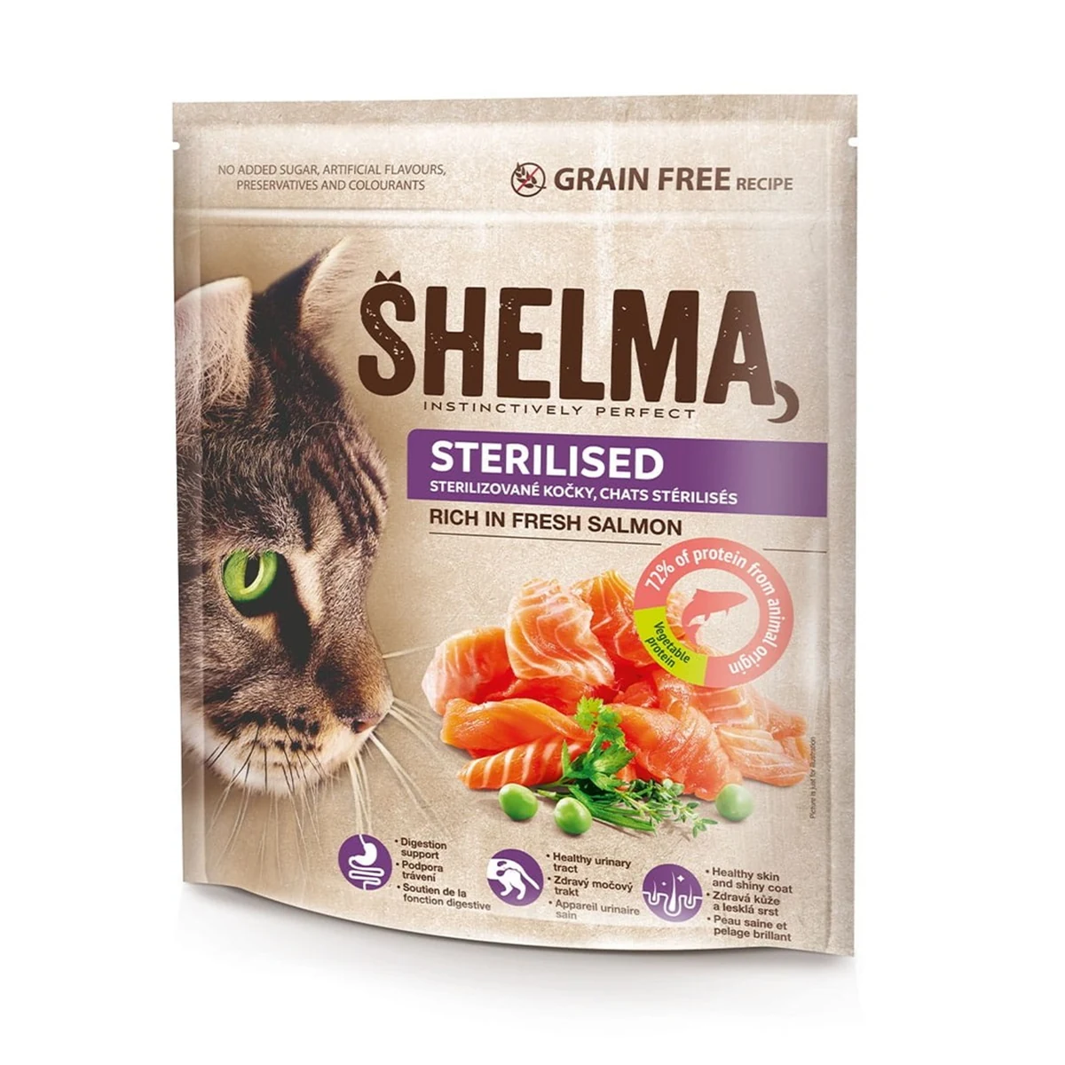 SHELMA karma sucha dla kotów sterylizowanych 750 g