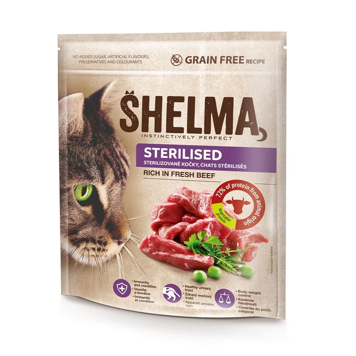 SHELMA Karma Sucha Wołowinę 750g