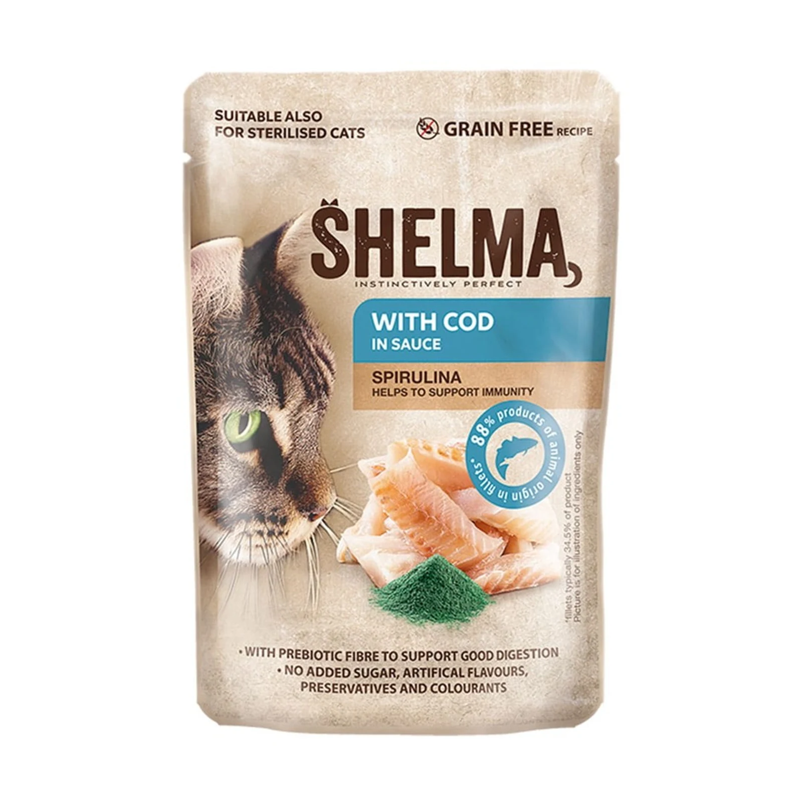 SHELMA saszetka - bezzbożowa karma dla kotów 12x 85g — zdjęcie 1 z 5