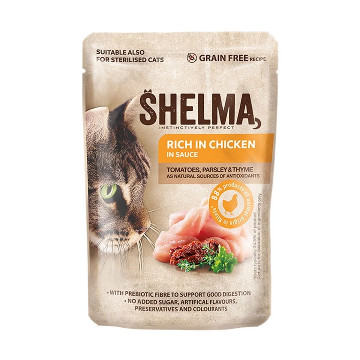 SHELMA saszetka z kurczakiem i pomidorami 85g