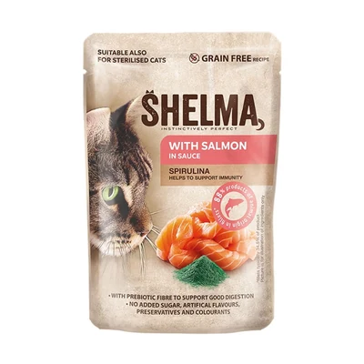 Shelma Mokra Karma dla Psa - Łosoś ze Spiruliną 85g