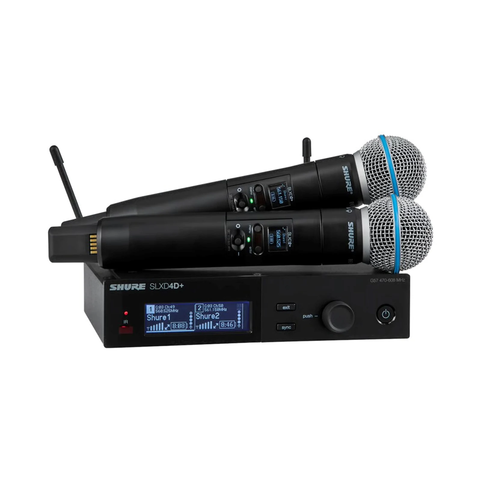 Shure SLXD24D+E/B58 - Podwójny system bezprzewodowy z kapsułami Beta 58 — zdjęcie 1 z 3